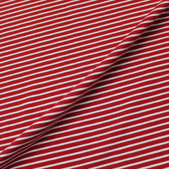 Red and White Striped Jersey Fabric