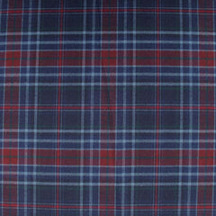 Navy brushed cotton tartan