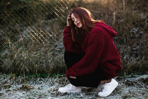 fleece hoodie