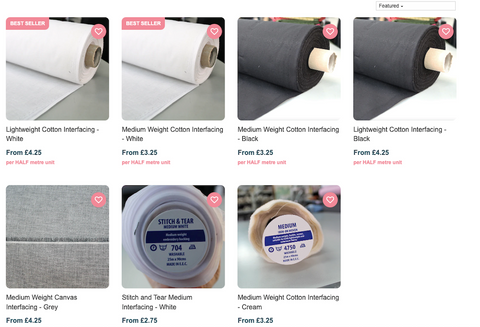 Interfacing fabric collection