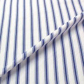 Blue and White Striped Seersucker Fabric