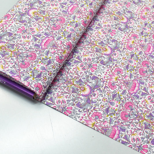 Liberty Fabrics Pink and Lilac Lodden  Tana Lawn™ Cotton