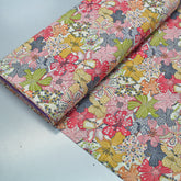 100% Cotton Tana Lawn™  Liberty Fabrics Floral Cotton Lawn - Mauvey - Tangerine
