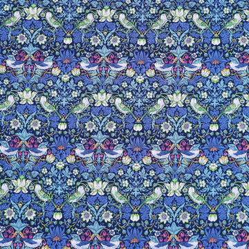 Liberty Fabrics Navy 100% Cotton Lawn Fabric - Strawberry Thief