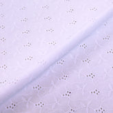 100% Cotton White Broderie Anglais Fabric - Bouquet