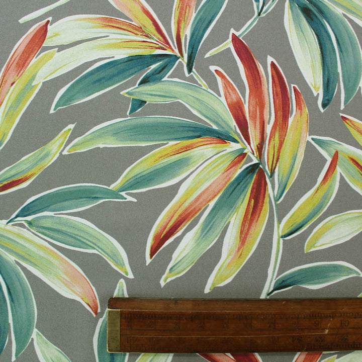 Banana Leaves Home Furnishing Fabric with a Hint of Orange - Jungle