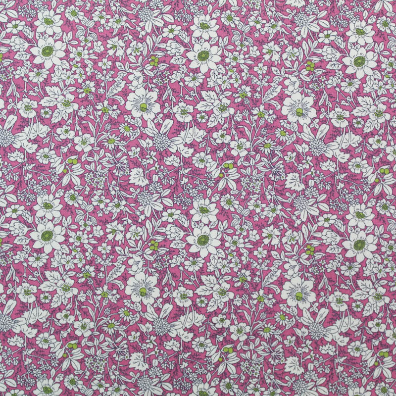 Autumn Flowers Cotton - Pretty Pink