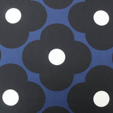 Orla Kiely Home Furnishing Fabric - Spot Flower - Dark Marine