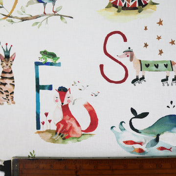 Alphabet Animals Home Furnishing Fabric